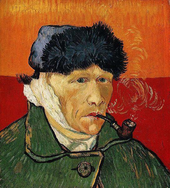 Vincent Van Gogh Self Portrait with Bandaged Ear and Pipe Spain oil painting art